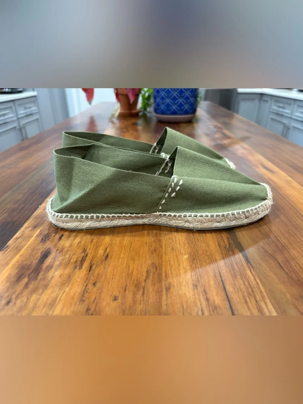 DIEGOS® - Olive Green Classic Made in Spain Espadrilles - Size 39 (8.5) NEW